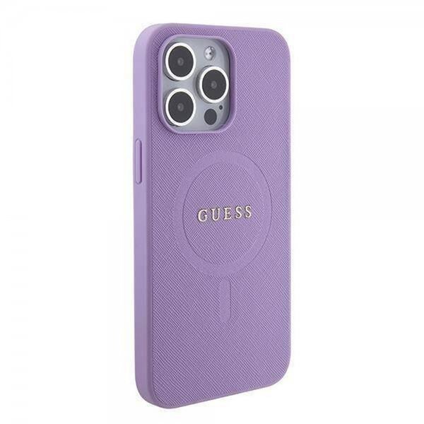Guess iPhone 15 Pro Cover Saffiano MagSafe Lilla