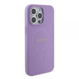 Guess iPhone 15 Pro Cover Saffiano MagSafe Lilla