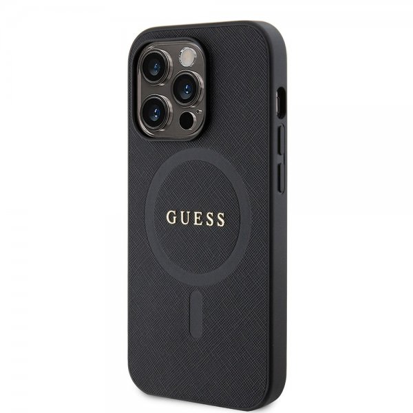 Guess iPhone 15 Pro Cover Saffiano MagSafe Sort