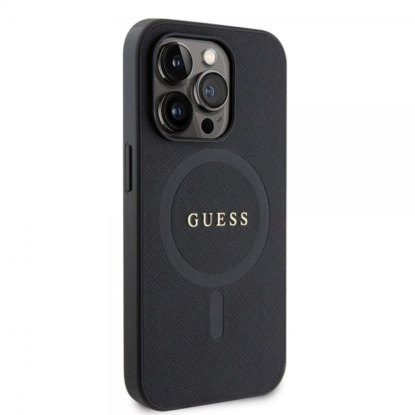 Guess iPhone 15 Pro Cover Saffiano MagSafe Sort
