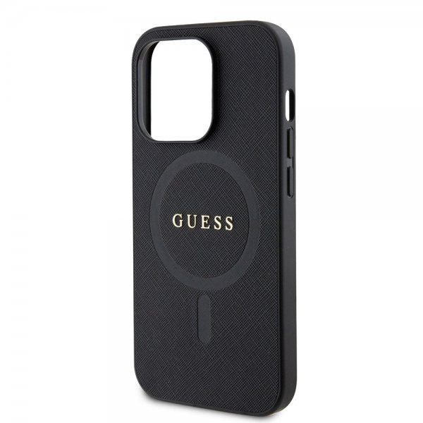 Guess iPhone 15 Pro Cover Saffiano MagSafe Sort