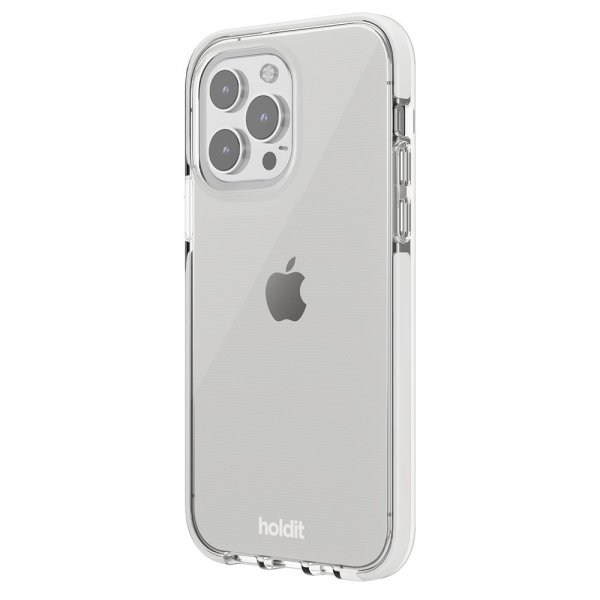 Holdit iPhone 15 Pro Cover Seethru Hvid