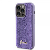 Guess iPhone 15 Pro Cover Sequin Lilla