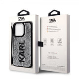 Karl Lagerfeld iPhone 15 Pro Cover Paillet Sort