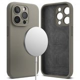 Ringke iPhone 15 Pro Cover Silikone Magnetisk Grå