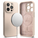 Ringke iPhone 15 Pro Cover Silikone Magnetic Pink Sand