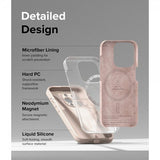 Ringke iPhone 15 Pro Cover Silikone Magnetic Pink Sand