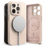 Ringke iPhone 15 Pro Cover Silikone Magnetic Pink Sand