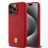 Ferrari iPhone 15 Pro Cover Silikone MagSafe Rød