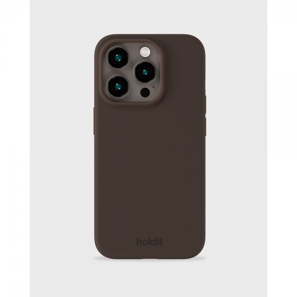 holdit iPhone 15 Pro Cover Silikone Chocolate