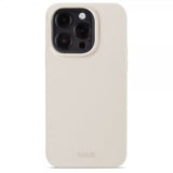 holdit iPhone 15 Pro Cover Silikone Light Beige