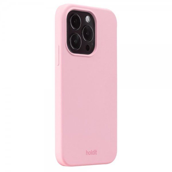 Holdit iPhone 15 Pro Cover Silikone Rosa