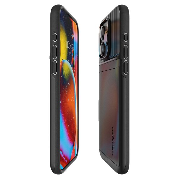 Spigen iPhone 15 Pro Cover Slim Armor CS Sort