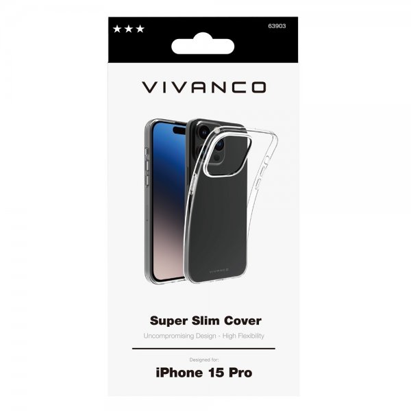 Vivanco iPhone 15 Pro Cover Slim TPU Transparent