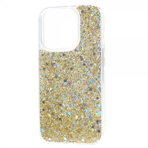 Nordic Covers iPhone 15 Pro Cover Sparkle Series Citrine Gold