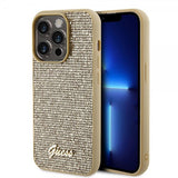 Guess iPhone 15 Pro Cover Square Mirror Guld