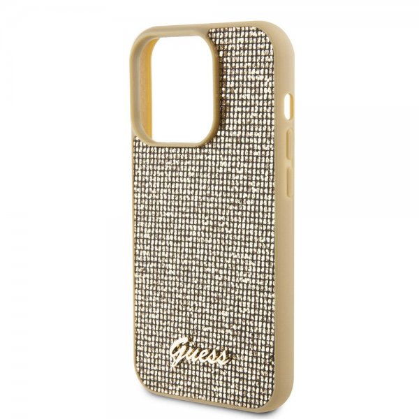 Guess iPhone 15 Pro Cover Square Mirror Guld