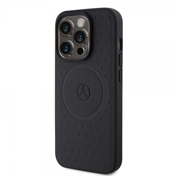 Mercedes Benz iPhone 15 Pro Cover Star Pattern MagSafe Sort