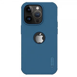 Nillkin iPhone 15 Pro Cover Super Frosted Shield Pro Logo Hul Blå