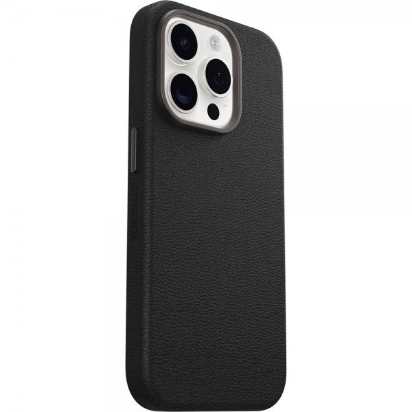 Otterbox iPhone 15 Pro Cover Symmetry Cactus Leather MagSafe Noir Ash