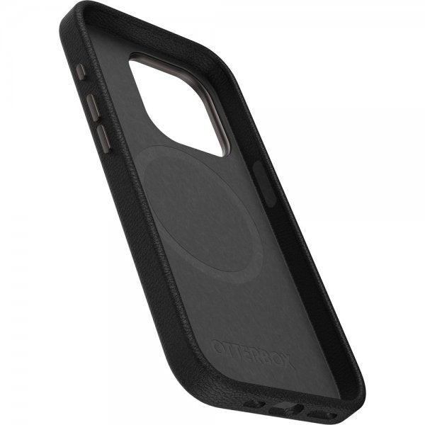 Otterbox iPhone 15 Pro Cover Symmetry Cactus Leather MagSafe Noir Ash