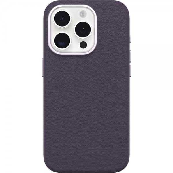 Otterbox iPhone 15 Pro Cover Symmetry Kaktus Læder MagSafe Plum Luxe