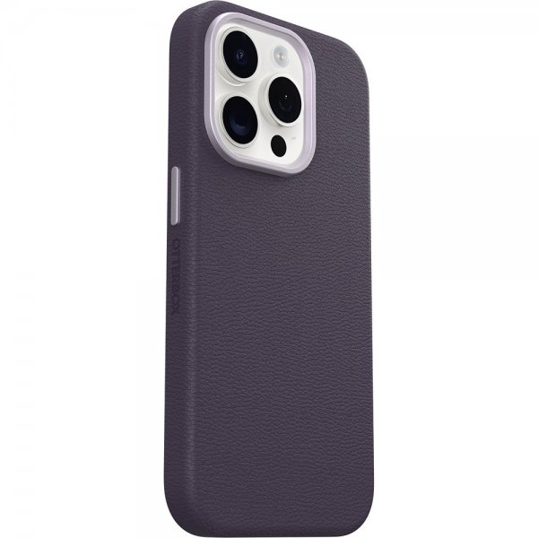 Otterbox iPhone 15 Pro Cover Symmetry Kaktus Læder MagSafe Plum Luxe