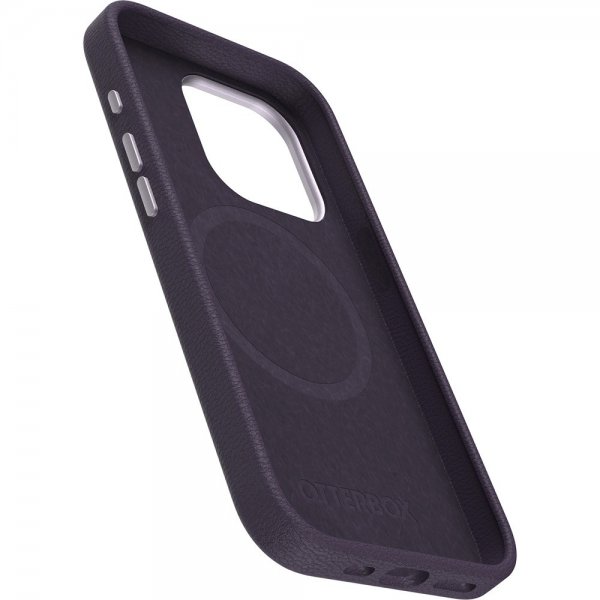 Otterbox iPhone 15 Pro Cover Symmetry Kaktus Læder MagSafe Plum Luxe