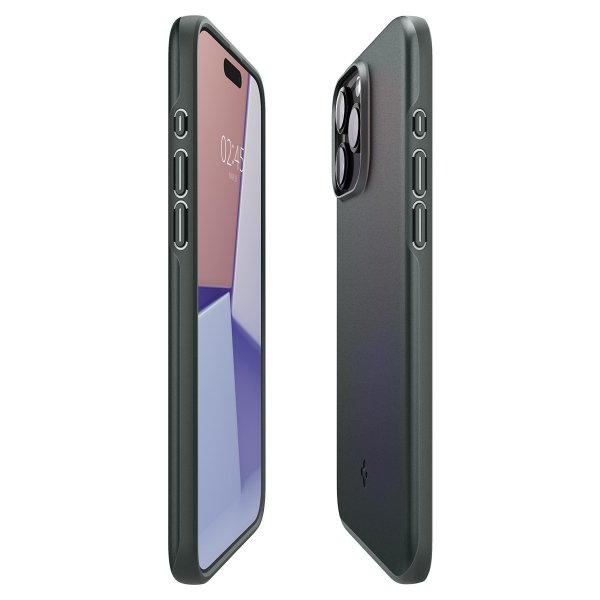Spigen iPhone 15 Pro Cover Thin Fit Abyss Green