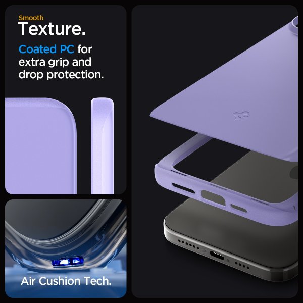 Spigen iPhone 15 Pro Cover Thin Fit Iris Purple