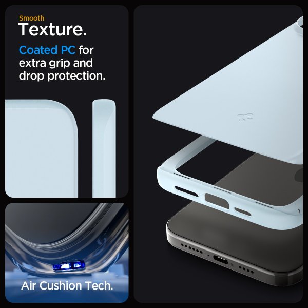Spigen iPhone 15 Pro Cover Thin Fit Mute Blue