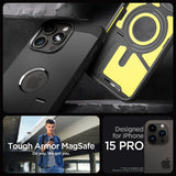Spigen iPhone 15 Pro Cover Tough Armor MagFit Sort