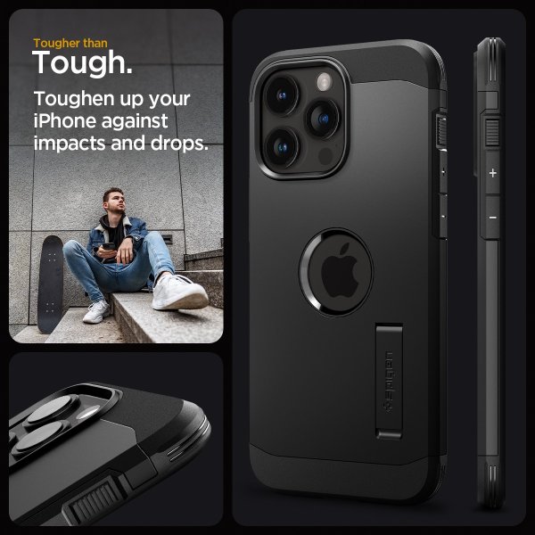 Spigen iPhone 15 Pro Cover Tough Armor MagFit Sort