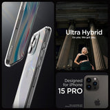 Spigen iPhone 15 Pro Cover Ultra Hybrid Crystal Clear