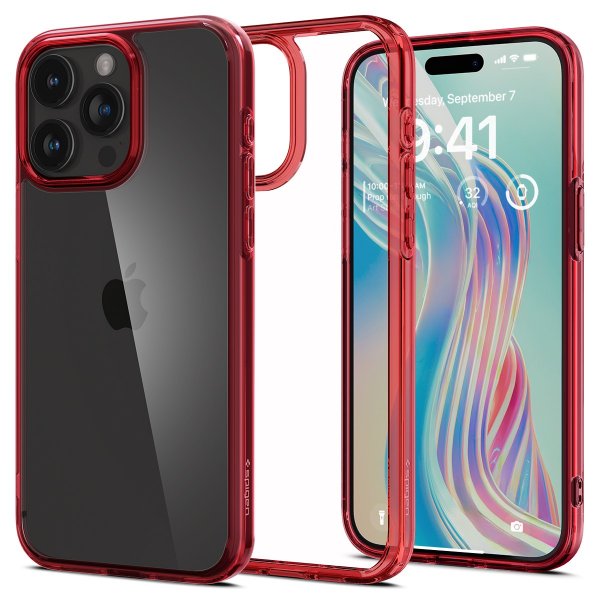 Spigen iPhone 15 Pro Cover Ultra Hybrid Deep Red