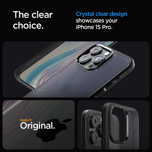 Spigen iPhone 15 Pro Cover Ultra Hybrid Frost Black
