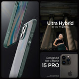 Spigen iPhone 15 Pro Cover Ultra Hybrid Frost Green