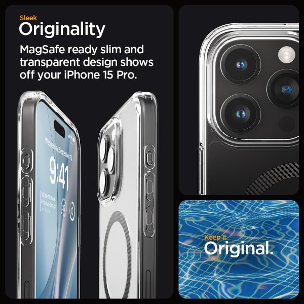 Spigen iPhone 15 Pro Cover Ultra Hybrid MagFit Carbon Fiber