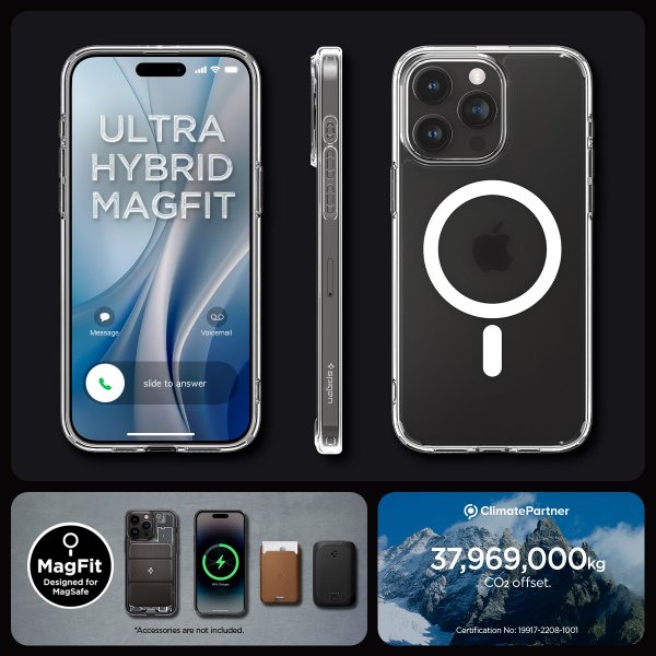 Spigen iPhone 15 Pro Cover Ultra Hybrid MagFit Frost Clear
