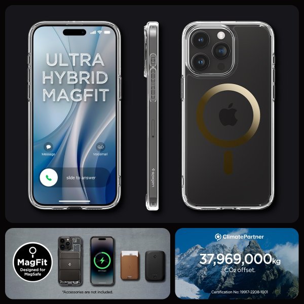 Spigen iPhone 15 Pro Cover Ultra Hybrid MagFit Guld