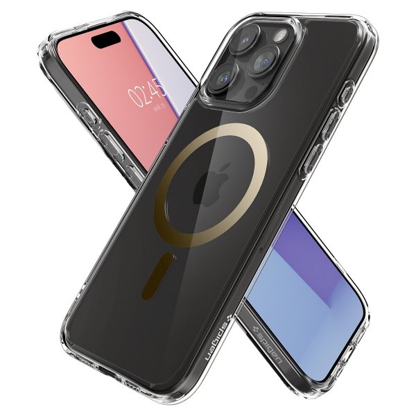 Spigen iPhone 15 Pro Cover Ultra Hybrid MagFit Guld