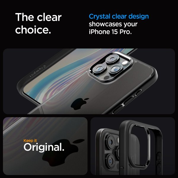 Spigen iPhone 15 Pro Cover Ultra Hybrid Mat Matsort