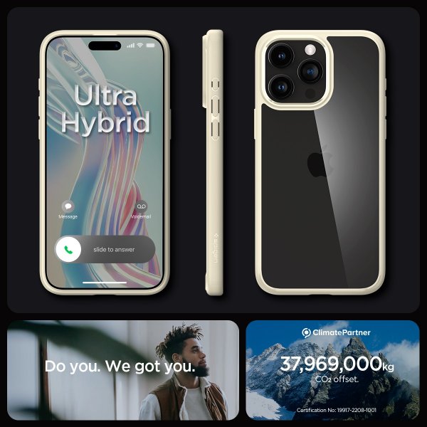 Spigen iPhone 15 Pro Cover Ultra Hybrid Mute Beige