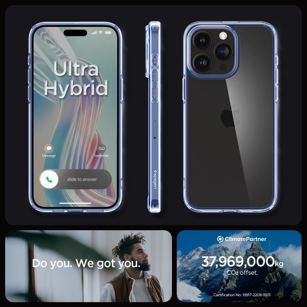Spigen iPhone 15 Pro Cover Ultra Hybrid Sky Crystal