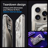 Spigen iPhone 15 Pro Cover Ultra Hybrid Zero One MagFit Natural Titanium