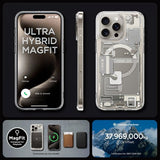 Spigen iPhone 15 Pro Cover Ultra Hybrid Zero One MagFit Natural Titanium