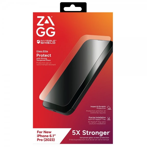 ZAGG InvisibleShield iPhone 15 Pro Skærmbeskyttelse Glass Elite
