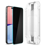 Spigen iPhone 15 Pro Skærmbeskyttelse GLAS.tR EZ Fit Privacy 2-pak