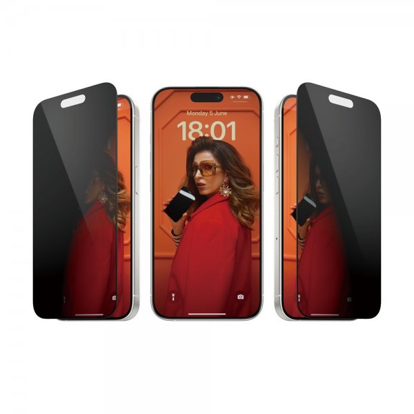 PanzerGlass iPhone 15 Pro Skærmbeskyttelse Ultra-Wide Fit Privacy EasyAligner