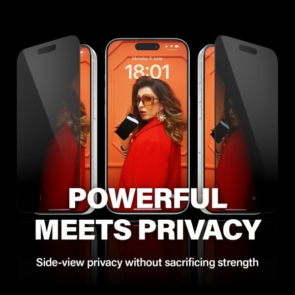 PanzerGlass iPhone 15 Pro Skærmbeskyttelse Ultra-Wide Fit Privacy EasyAligner